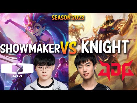 DK Showmaker vs JDG Knight - Showmaker ZOE vs Knight AZIR Mid - Patch 13.12 KR Ranked