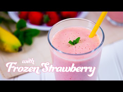 Quick Strawberry and Banana Smoothie Recipe with Yogurt #Ad