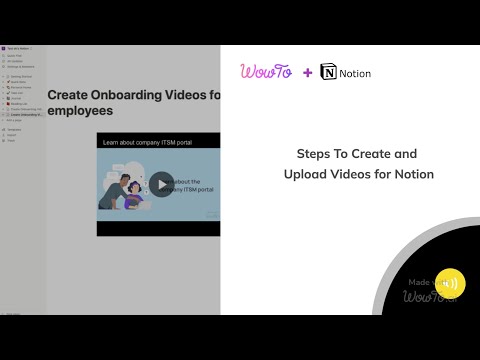Create and share Videos for Notion with WowTo | WowTo | Notion