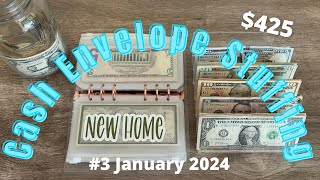 Cash Envelope Stuffing #3 January 2024 // Low Income Weekly Budget