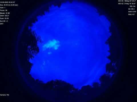 2025-09-10 All sky camera capture from Poiana Rusca Mountains, Romania