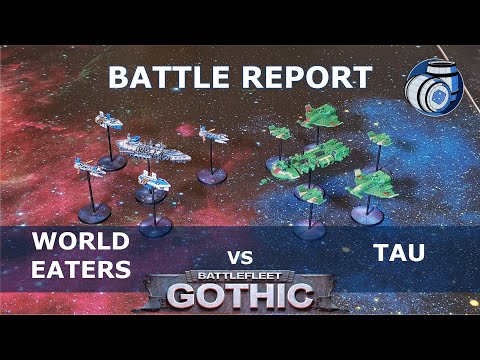 World Eaters Vs Tau - Convoy Battle Fleet Gothic Battle Report