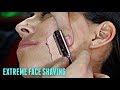 SHAVING A LATINA WOMAN’S FACE V.6! *EXTREMELY HAIRY* Straight Razor Tutorial HD!