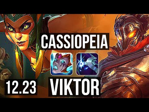 CASSIOPEIA vs VIKTOR (MID) | 8/0/3, 6 solo kills, 600+ games, Legendary | KR Diamond | 12.23