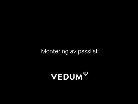 Vedum Kök & Bad - Montering passlist