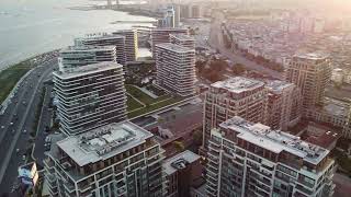 Fişekhane, Büyükyalı, Yedi Mavi (Zeitinburnu) by Drone (4k). Istanbul.