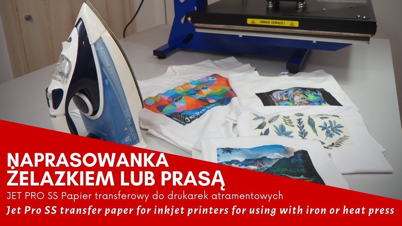Naprasowanka żelazkiem lub prasą z papierem Jet Pro SS [ENG] - Jet Pro SS paper, iron or heat press