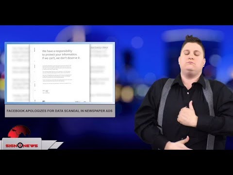 Facebook apologizes for data scandal in newspaper ads (ASL - 3.25.18)
