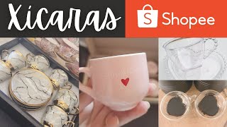 ACHADOS DA SHOPEE TOP5 XÍCARAS de CAFÉ e Chá | Cantinho do Café | Xícaras com Pires |