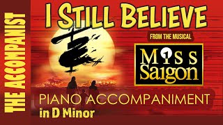 I Still Believe (Miss Saigon) | Piano Accompaniment [Karaoke Lyrics in CC]
