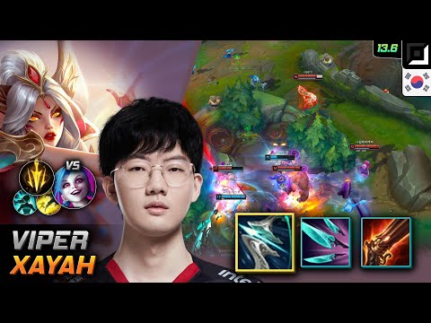 Viper Adc Xayah Build Galeforce Lethal Tempo - Viper Xayah Match Highlight - LOL KR 13.6