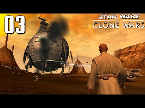 The Clone Wars: 100% (Jedi Master) Walkthrough Part 3 - The Battle of Geonosis (No Commentary)