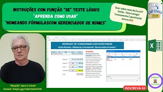 🐦‍🔥COMO USAR AS INSTRUÇÕES DA FUNÇÃO "SE" * GERENCIANDO INTERVALOS NOMEADOS!🔥