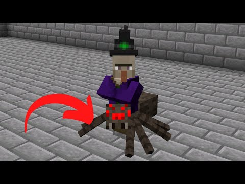 how to summon Witch riding a Spider in minecraft #shorts