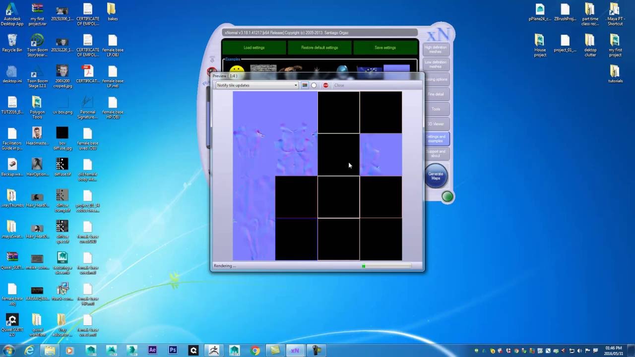 How to Bake textures using Xnormal, Zbrush and Maya (class series)
