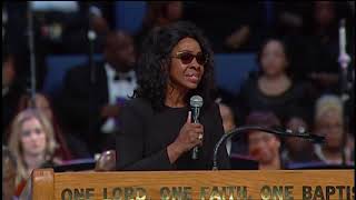 Gladys Knight at Aretha Franklin&#39;s Funeral sings Like A Bridge Over Troubled Waters