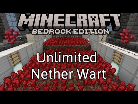 EASY Nether Wart Farm Minecraft Bedrock 1.21 (MCPE/Xbox/PS4/Nintendo Switch/PC)