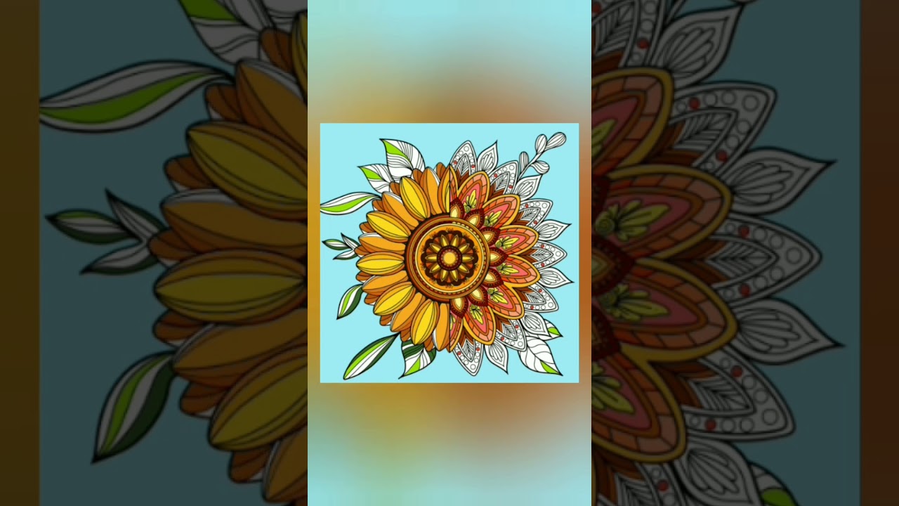 fast abstract coloring from 2 flowers to 1 unique flower#art #flower #fast #fastpainting
