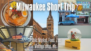 シカゴから車で1時間半🚗2泊3日ウィスコンシン州ミルウォーキーへショートロードトリップ🧀Wisconsin Milwaukee Travel Vlog