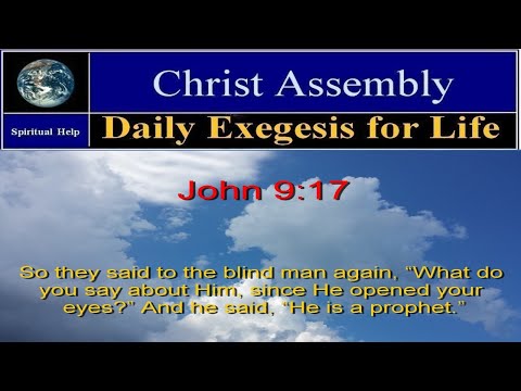 Day  399 | The Gospel of John | Daily Exegesis for Life | John 9:17