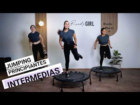 Jumping para principiantes e intermedias 45 min rutina Intercalada con ejercicios para fortalecer