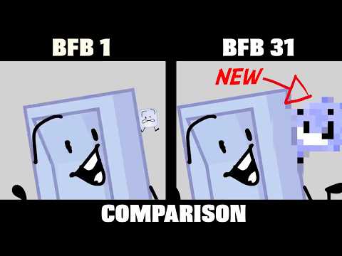 BFB Intro Comparison (1 - 31) in Slow Motion : Find additional characters #bfdi #tpot18