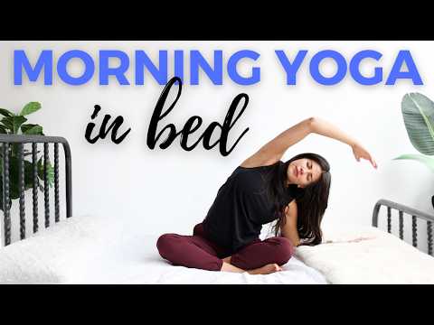 7 minute Morning Yoga Stretch in Bed | Wake up in Bed Stretch
