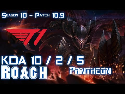 T1 Roach PANTHEON vs ORNN Top - Patch 10.9 KR Ranked