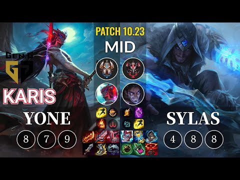 GEN Karis Yone vs Sylas Mid - KR Patch 10.23