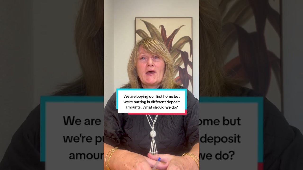 We are buying our first home but we're putting in different deposit amounts What should we do?