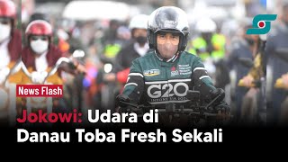 Detik-detik Presiden Jokowi Jajal Jalanan di Danau Toba | Opsi.id