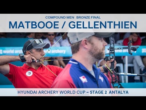 Nima Matbooe v Braden Gellenthien – compound men's bronze I Antalya 2018 Hyundai Archery World Cup