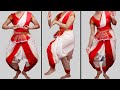 Easy Saree Draping Tutorial For Indian Classical Dance Bharatanatyam Dance Style Saree Draping