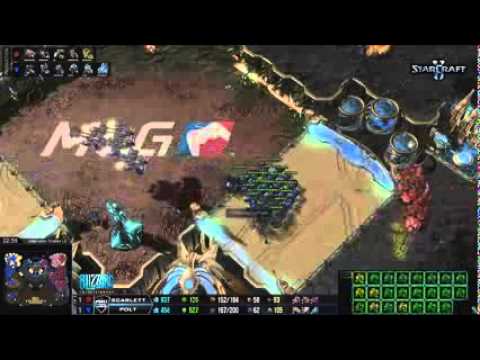 SC2 Scarlett vs Polt Game 2 ZvT StarCraft 2 gameplay
