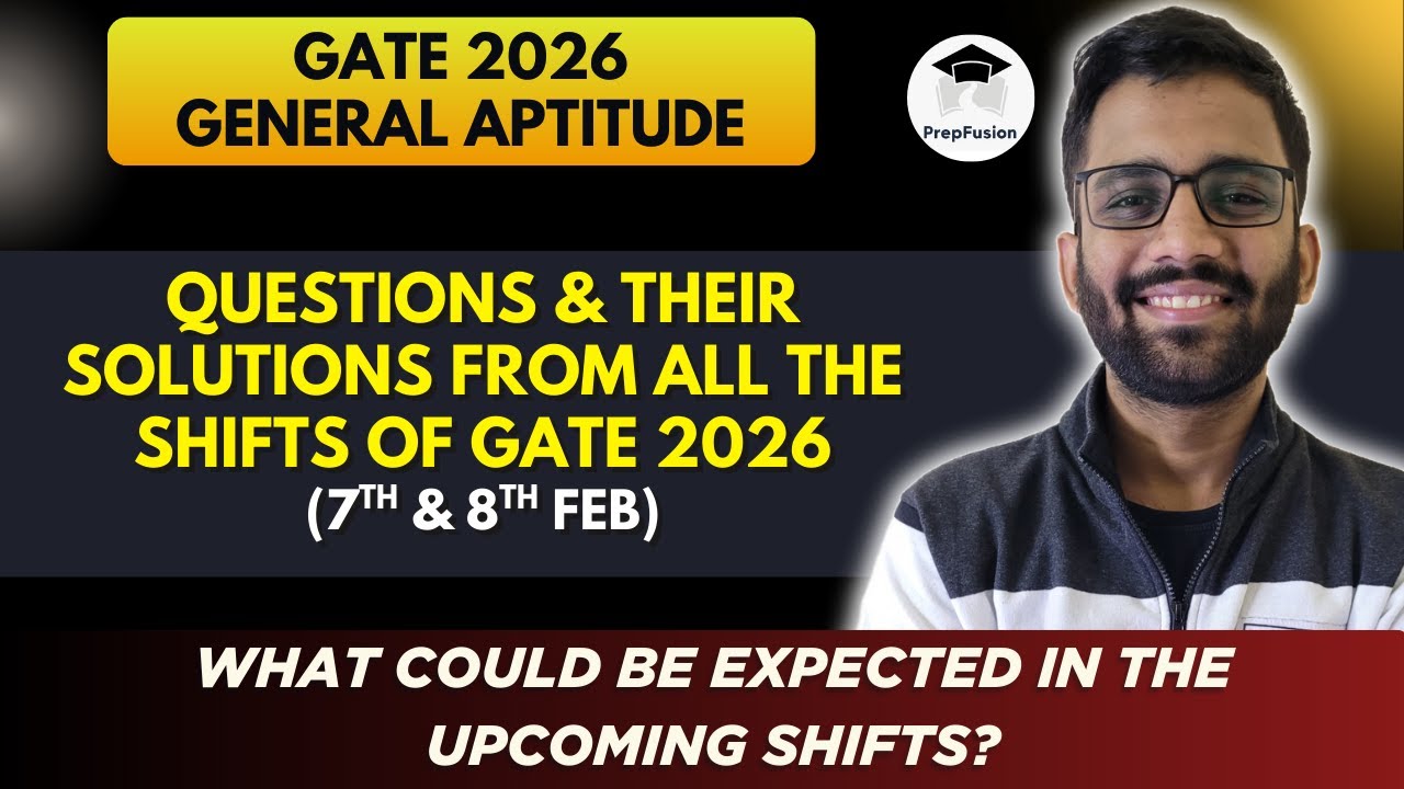 🔥GATE 2026 General Aptitude First Week All Solutions || PrepFusion