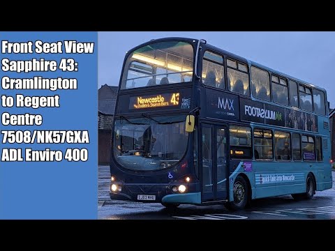 Front Seat View | Route 43: Cramlington - Regent Centre - 7508/NK57GXA