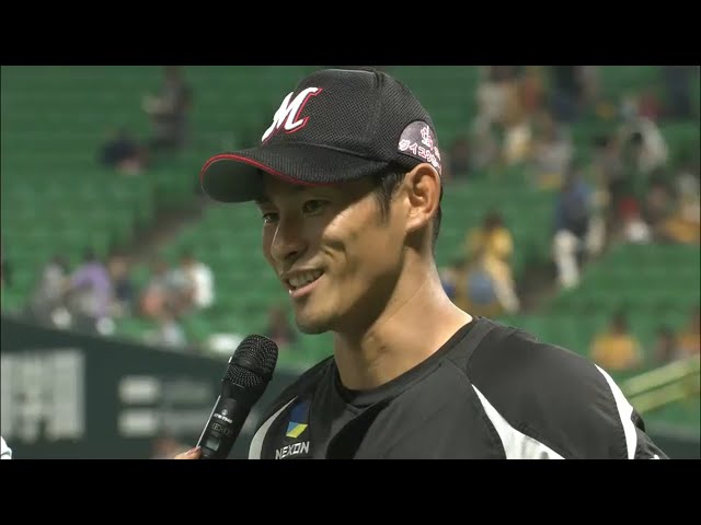 マリーンズ・荻野貴選手ヒーローインタビュー 2015/9/18 H-M