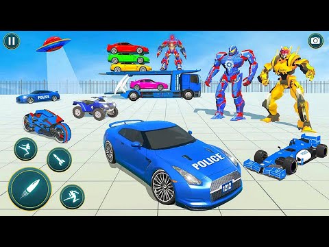 Bus Robot Transport Simulator: Red Robot Transformers Battle - Android iOS Gameplay