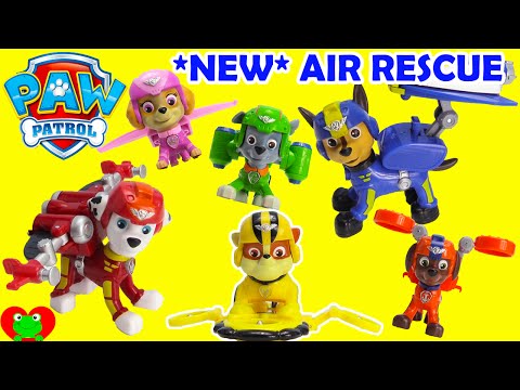 NEW Paw Patrol Air Rescue Pup Packs and Badge Video