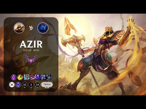 Azir Mid vs Aurelion Sol - KR Master Patch 13.3