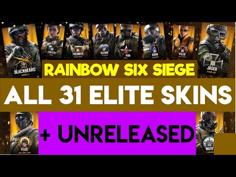 ALL 31 ELITE SKINS ANIMATIONS + UNRELEASED (ZOFIA - DOKKAEBI - ECHO) - 2020 RAINBOW SIX ELITES SKINS