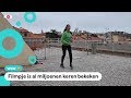 Meisjes gingen viral met tenniswedstrijd op het dak