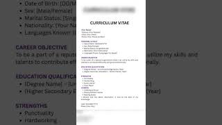 Download lagu How to make Resume | CV writing | CV Format in English | Curriculum vitae #cvwriting #cv #cvwriting mp3