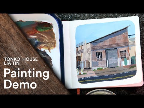 Watercolor: Lia Tin's Painting Demo -  Tonko School  (#054)