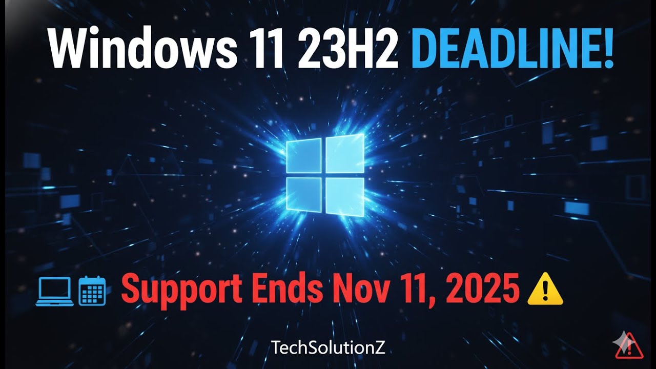 Windows 11 23H2 End of Support — Microsoft Confirms Deadline on Nov 11, 2025 🚨 | Upgrade Now!