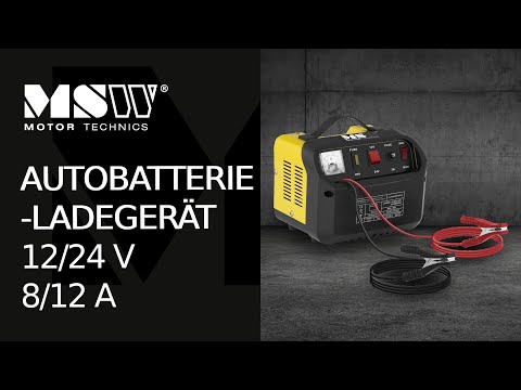Video - Autobatterie-Ladegerät - 12/24 V - 8/12 A - schräges Bedienfeld