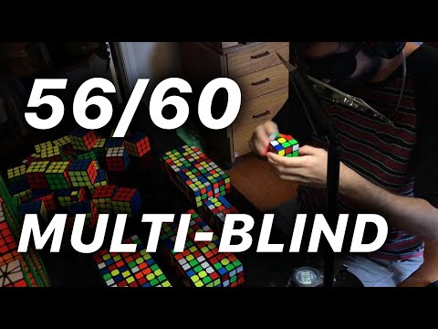 Multi-Blind: 56/60 in 58:51+ (Former World Best) Video