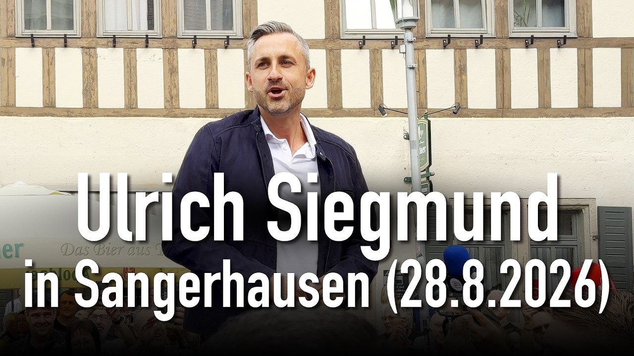 Kurzansprache von Ulrich Siegmund auf dem Markt in Sangerhausen (28.8.2026)