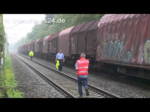 01.06.2016 - VN24 - Güterzug musste notbremsen - Bahnübergang für Stunden gesperrt