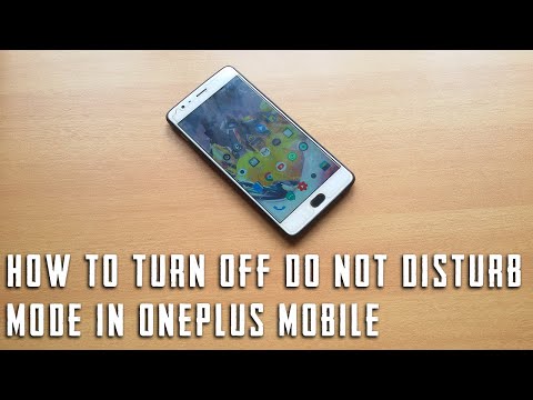 How to turn off do not disturb mode in oneplus mobile